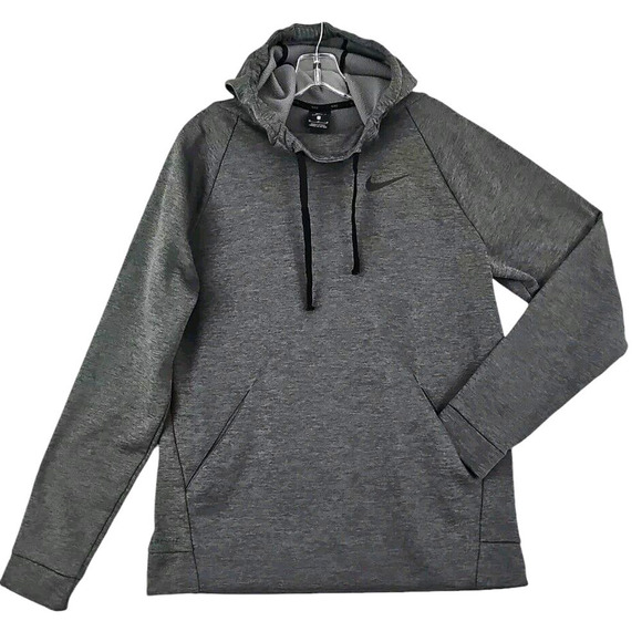 NIKE Dry-Fit ~Man's Size M~ Dark Gray Hoodie Pullover Kangaroo Pockets. - Picture 1 of 9
